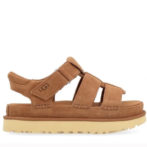 UGG sz 7 womens Goldenstar strap sandal chestnut - Picture 2 of 6